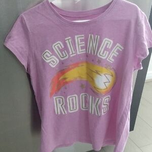 Kids "Science Rocks" Pink Graphic Tee